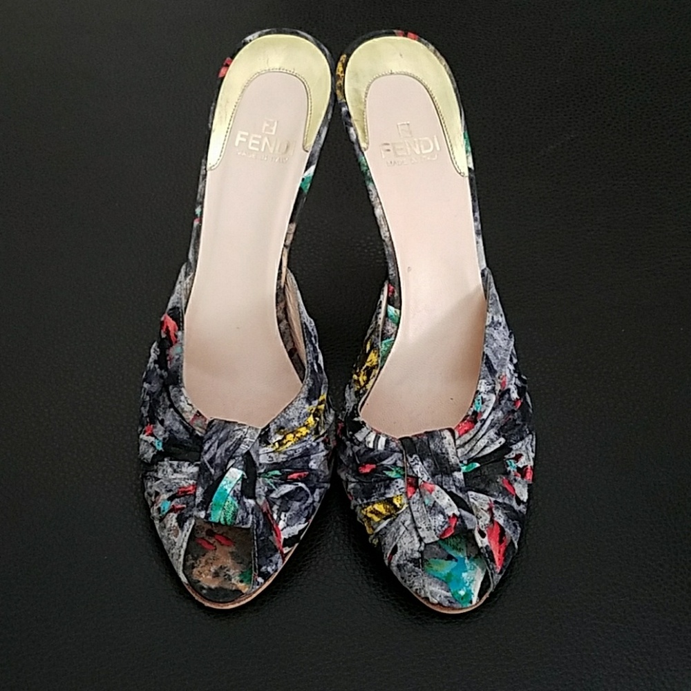 FENDI FABRIC MULES